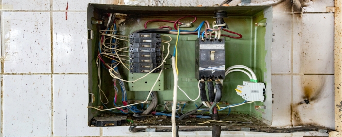 old electrical panel